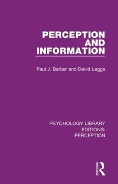 Psychology Library Editions: Perception : 35 Volume Set, Mixed media product Book