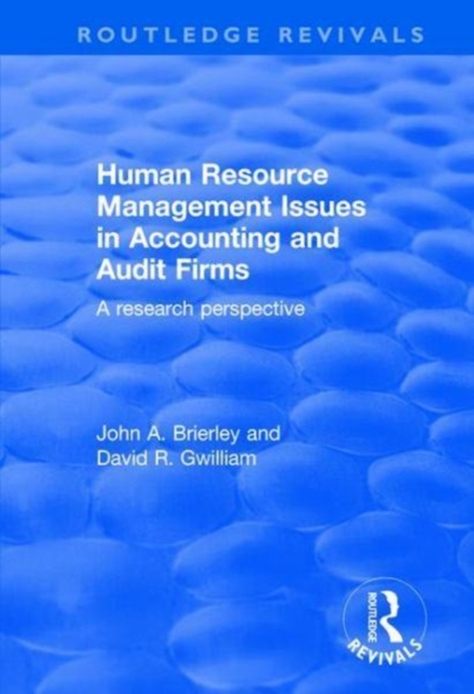 Human Resource Management Issues in Accounting and Auditing Firms : A Research Perspective, Hardback Book