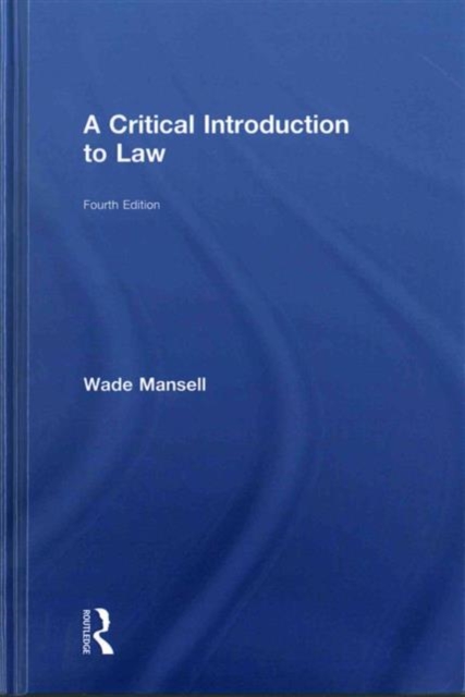 A Critical Introduction to Law, Hardback Book