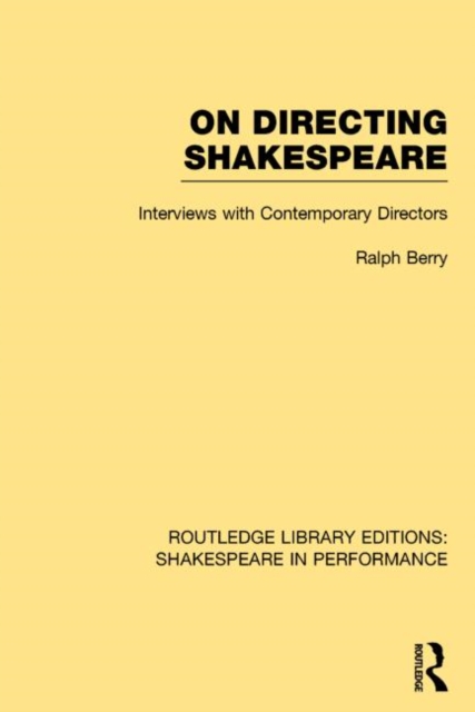On Directing Shakespeare, Hardback Book