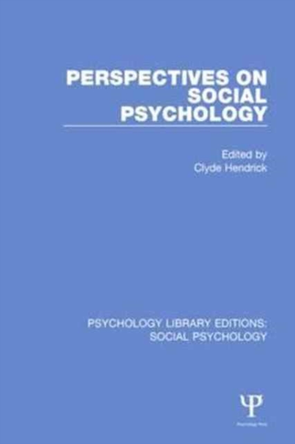 Perspectives on Social Psychology, Paperback / softback Book