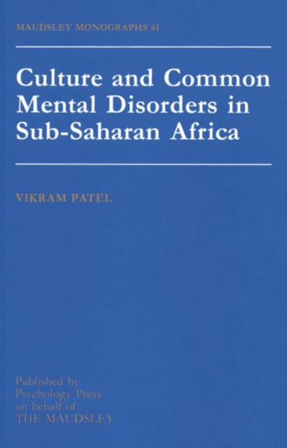Culture And Common Mental Disorders In Sub-Saharan Africa, Paperback / softback Book