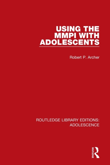 Using the MMPI with Adolescents, Paperback / softback Book