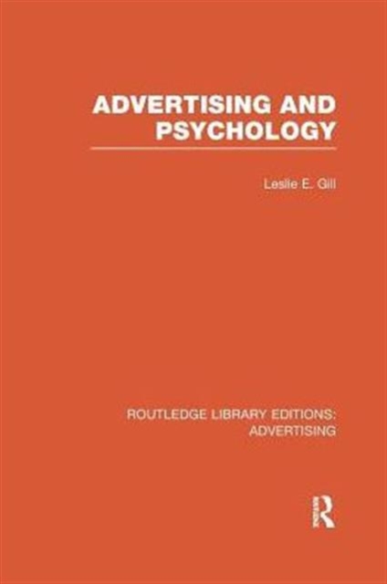 Advertising and Psychology (RLE Advertising), Paperback / softback Book