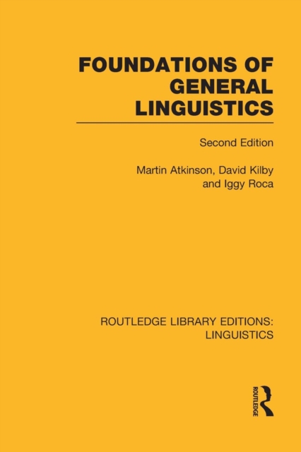 Foundations of General Linguistics, Paperback / softback Book