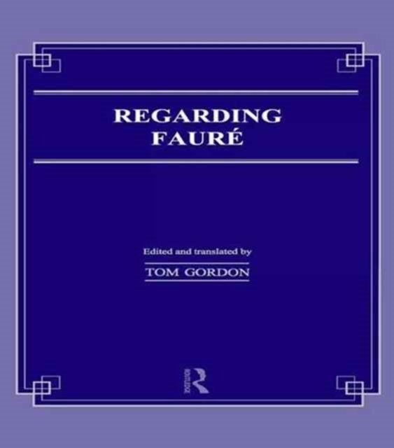 Regarding Faure, Paperback / softback Book