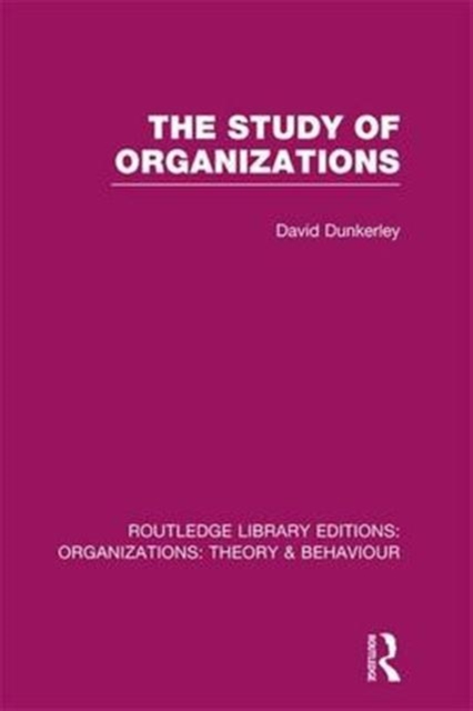 The Study of Organizations, Paperback / softback Book