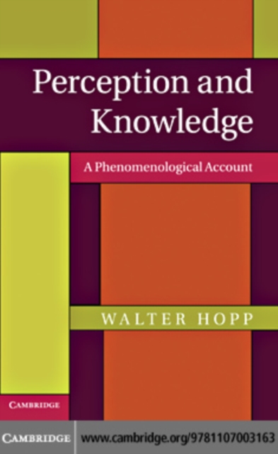 Perception and Knowledge : A Phenomenological Account, PDF eBook