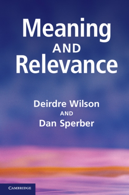 Meaning and Relevance, EPUB eBook