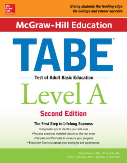 McGraw-Hill Education TABE Level A, Second Edition, Paperback / softback Book
