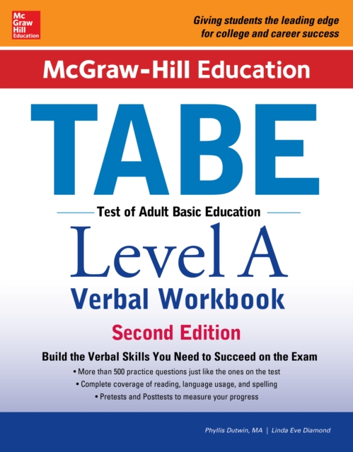 McGraw-Hill Education TABE Level A Verbal Workbook, 2nd edition, EPUB eBook