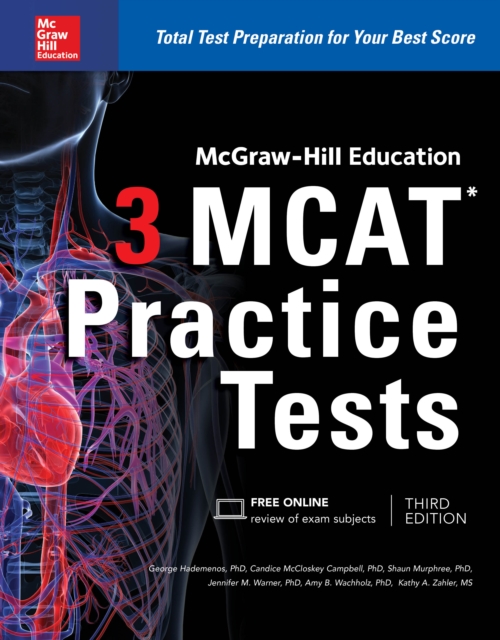 McGraw-Hill Education 3 MCAT Practice Tests, Third Edition, EPUB eBook