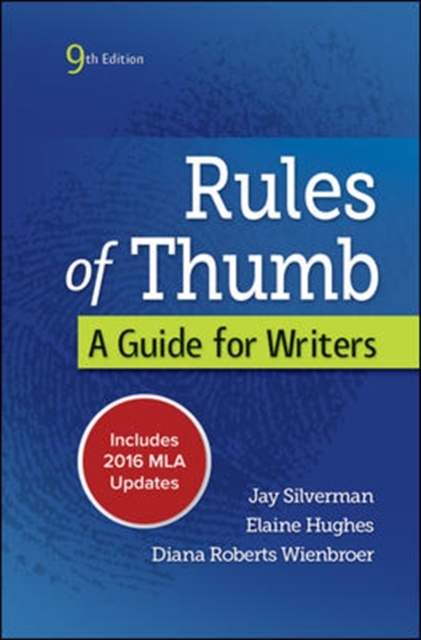 Rules of Thumb 9e MLA 2016 UPDATE, Spiral bound Book