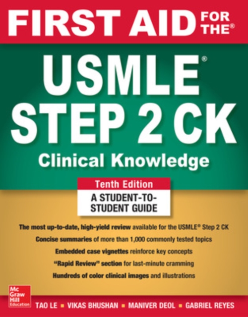 First Aid for the USMLE Step 2 CK, Tenth Edition, Paperback / softback Book