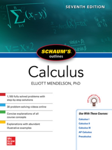 Schaum's Outline of Calculus, Seventh Edition, Paperback / softback Book