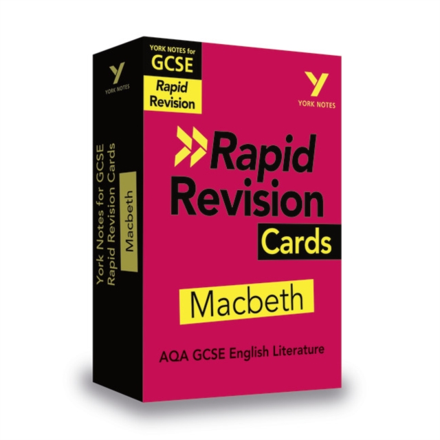 York Notes for AQA GCSE Rapid Revision Cards: Macbeth catch up, revise and be ready for and 2023 and 2024 exams and assessments, Cards Book