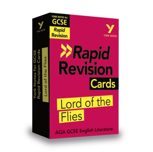 York Notes for AQA GCSE Rapid Revision Cards: Lord of the Flies catch up, revise and be ready for and 2023 and 2024 exams and assessments, Cards Book