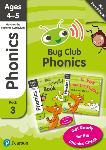 Bug Club Phonics Learn at Home Pack 3, Phonics Sets 7-9 for ages 4-5 (Six stories + Parent Guide + Activity Book), Multiple-component retail product Book