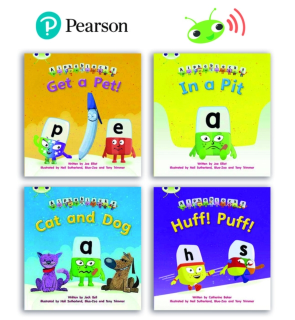 Learn to Read at Home with Bug Club Phonics Alphablocks: Phase 2 - Reception Term 1 (4 fiction books) Pack B, Multiple-component retail product Book