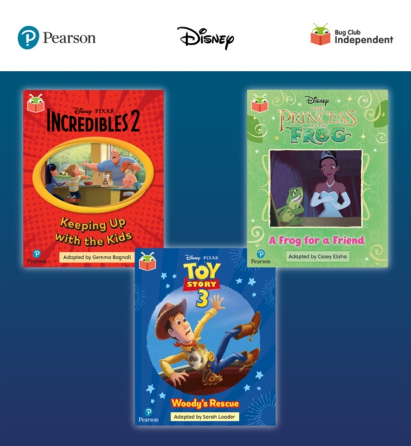 Pearson Bug Club Disney Year 1 Pack C, including decodable phonics readers for phase 5; The Incredibles: Keeping Up with the Kids, The Princess and the Frog: A Frog for a Friend, Toy Story: Woody's Re, Mixed media product Book