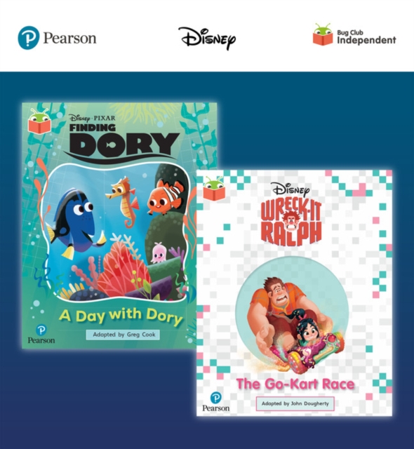 Pearson Bug Club Disney Year 2 Pack B, including Orange and Purple band readers; Finding Dory: A Day with Dory, Wreck-It Ralph: The Go-Kart Race, Multiple-component retail product Book