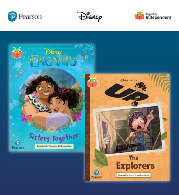 Pearson Bug Club Disney Year 2 Pack E, including Gold and Lime book band readers; Encanto: Sisters Together, Up! The Explorers, Mixed media product Book