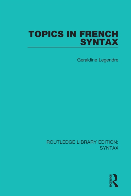 Topics in French Syntax, PDF eBook