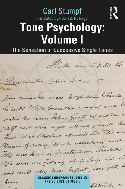 Tone Psychology: Volume I : The Sensation of Successive Single Tones, EPUB eBook