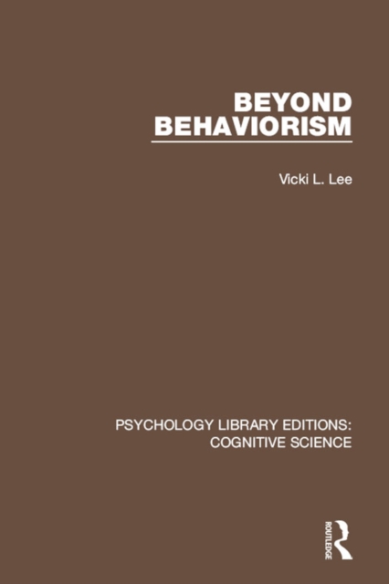 Beyond Behaviorism, EPUB eBook