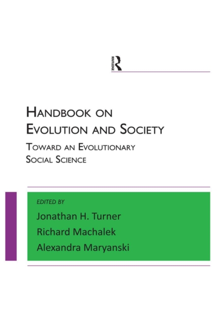 Handbook on Evolution and Society : Toward an Evolutionary Social Science, PDF eBook