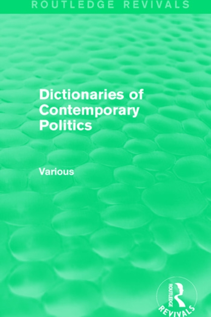 Dictionaries of Contemporary Politics, PDF eBook