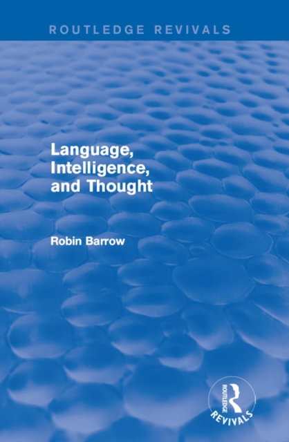 Language, Intelligence, and Thought, EPUB eBook