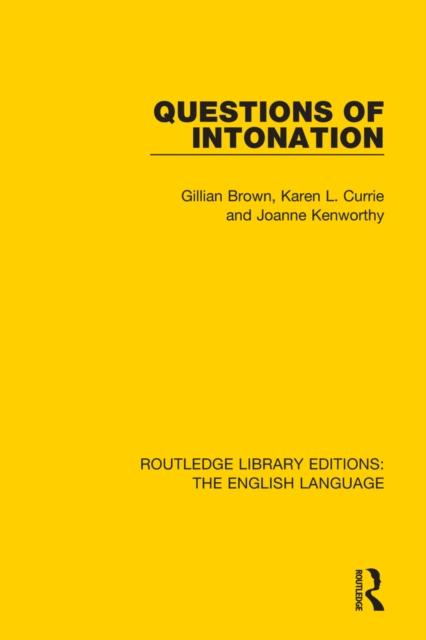 Questions of Intonation, PDF eBook