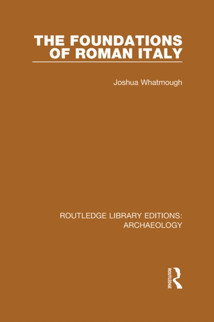 The Foundations of Roman Italy, EPUB eBook