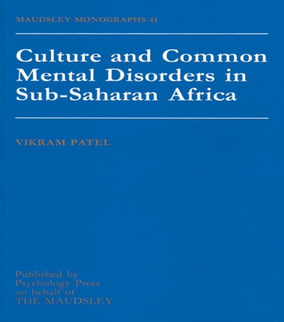 Culture And Common Mental Disorders In Sub-Saharan Africa, EPUB eBook