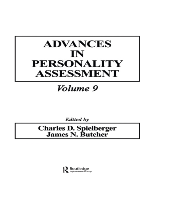 Advances in Personality Assessment : Volume 9, PDF eBook