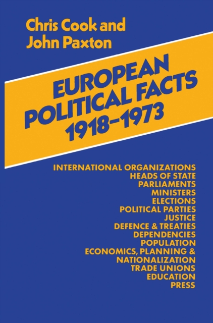 European Political Facts 1918-73, PDF eBook