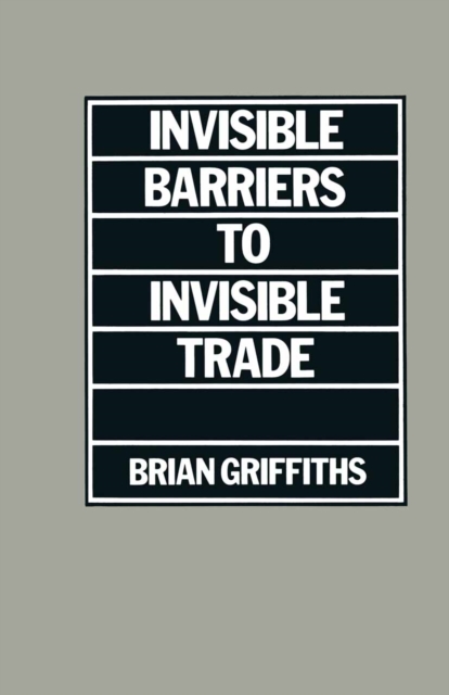Invisible Barriers to Invisible Trade, PDF eBook