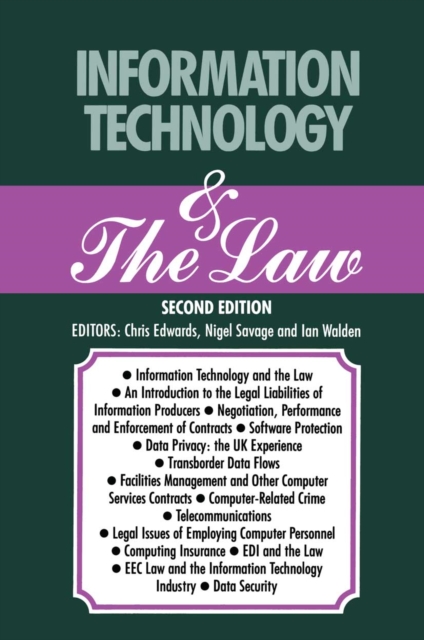 Information Technology & The Law, PDF eBook
