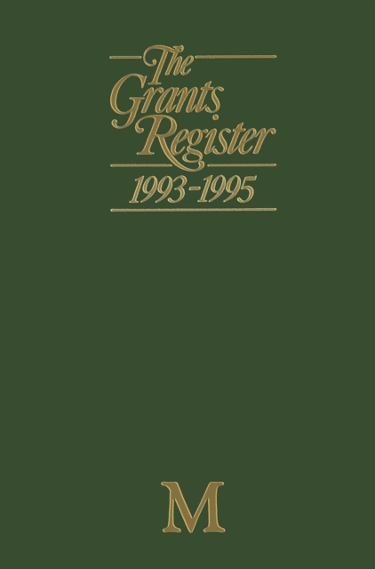 The Grants Register 1993-1995, PDF eBook