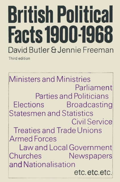 British Political Facts 1900-1968, PDF eBook