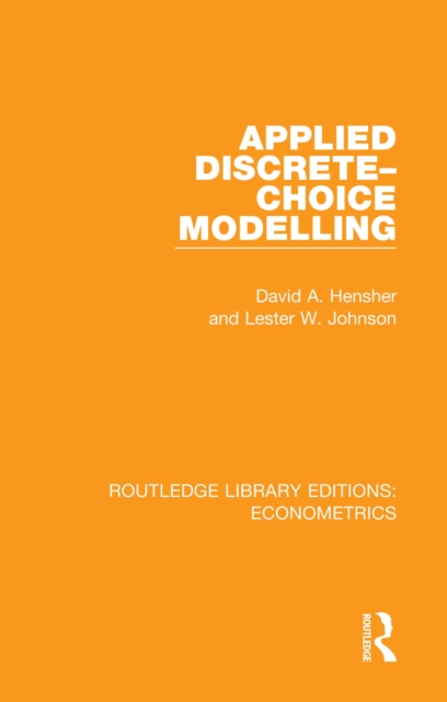 Applied Discrete-Choice Modelling, PDF eBook