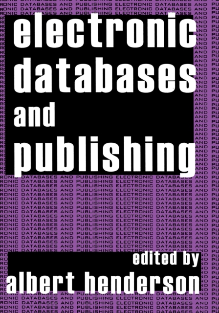 Electronic Databases and Publishing, EPUB eBook