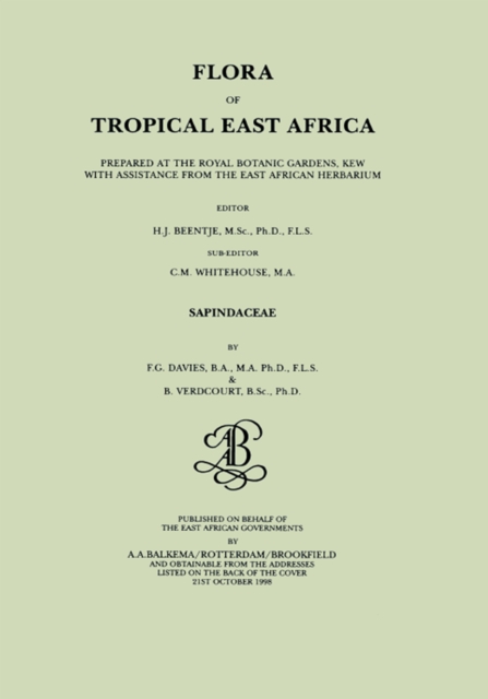 Flora of Tropical East Africa - Sapindaceae (1998), PDF eBook