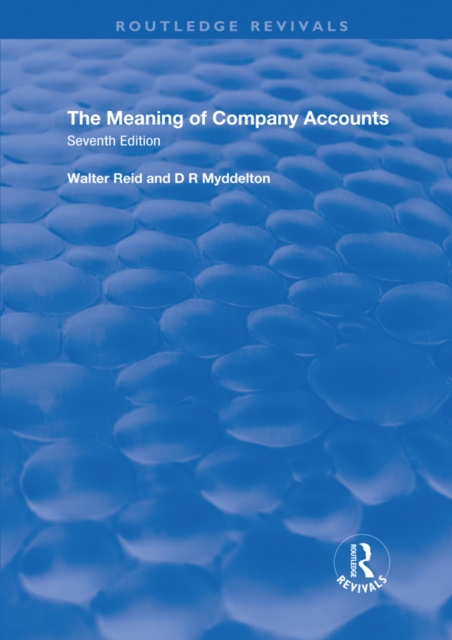 The Meaning of Company Accounts, PDF eBook