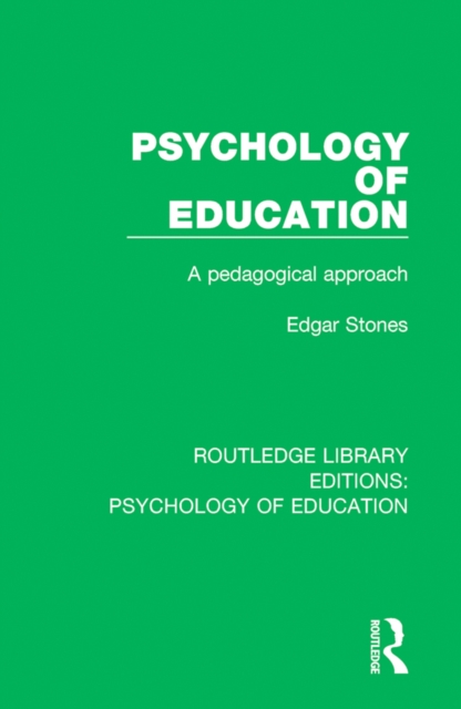 Psychology of Education : A Pedagogical Approach, PDF eBook