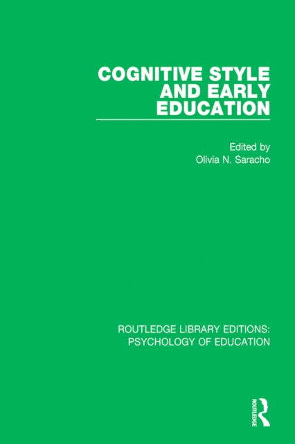 Cognitive Style in Early Education, EPUB eBook