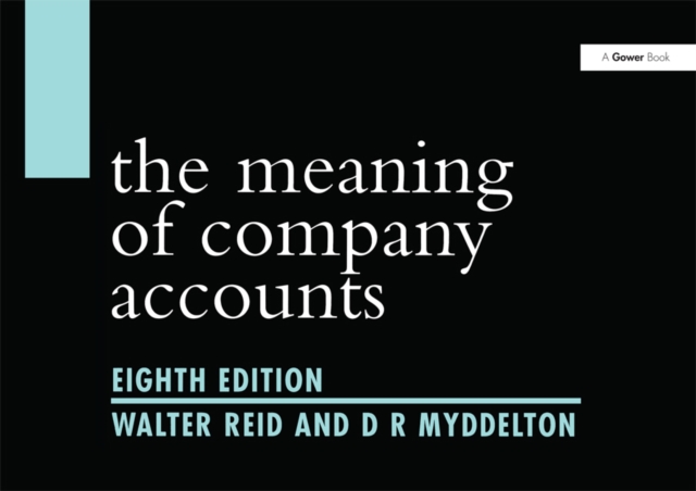 The Meaning of Company Accounts, PDF eBook