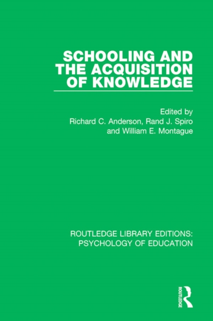 Schooling and the Acquisition of Knowledge, PDF eBook