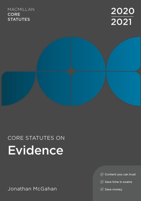 Core Statutes on Evidence 2020-21, Paperback / softback Book